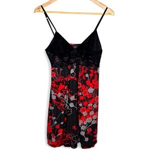 Josie Natori Chemise Women's Floral See Through Lace Spaghetti Strap Nightie M